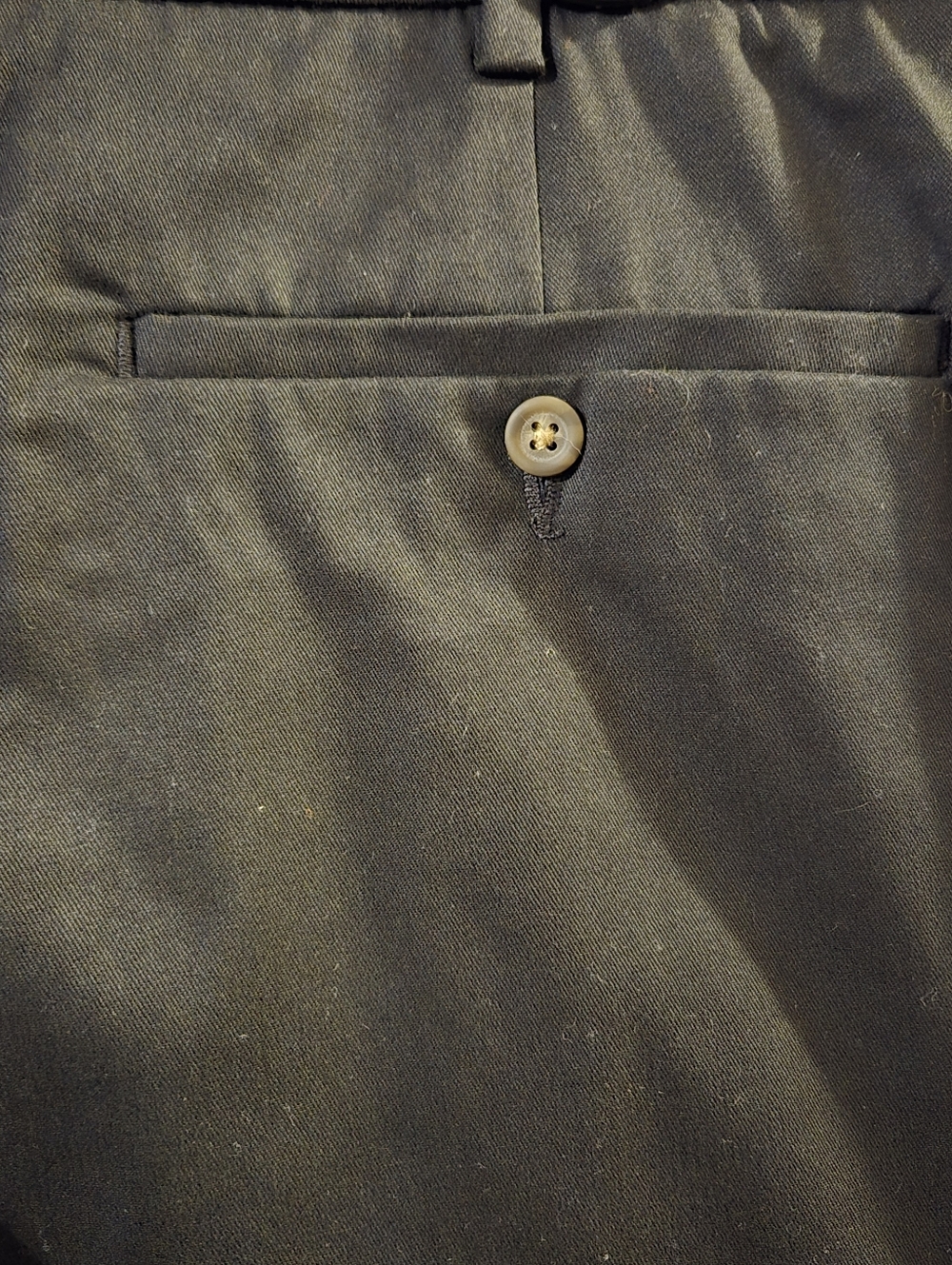 George New Mens Black Premium Khaki Straight Pants 42x30 Wrinkle Resistant - Picture 7 of 8